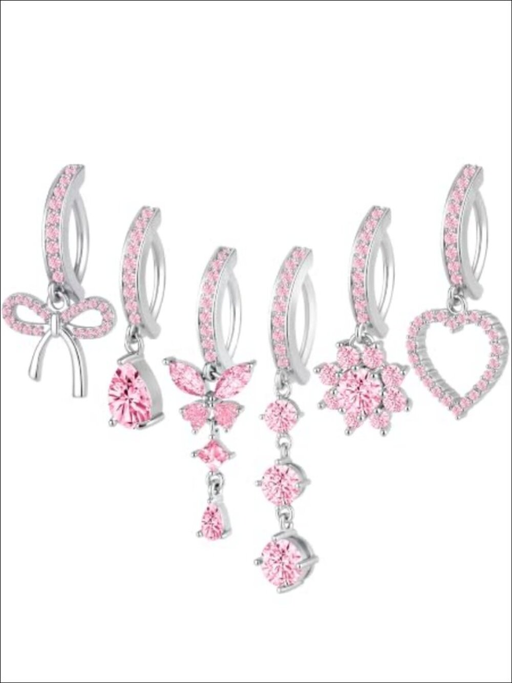 14G Clicker Belly Button Ring Set Dangle Navel Piercing Jewelry Gift